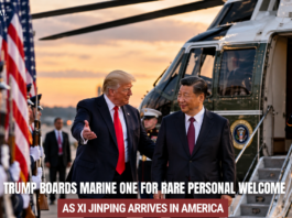 Trump Boards Marine One for Rare Personal Welcome as Xi Jinping Arrives in America